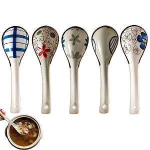Ложка для китайського супу керамічна 5 шт. Ретро - Фото 1