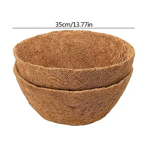 Вкладиші кокосові для підвісних кошиків Набір із 4 шт. змінні круглі 35 см synthetic.ua - Фото 1