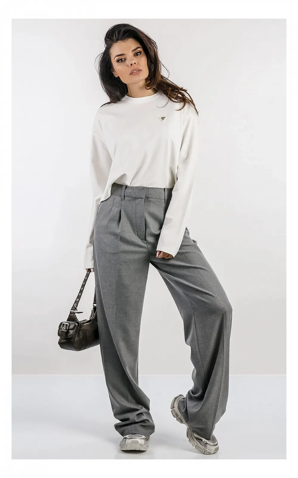 Женская футболка с длинным рукавом GUESS Activewear / Белая / Размер S, фото №3