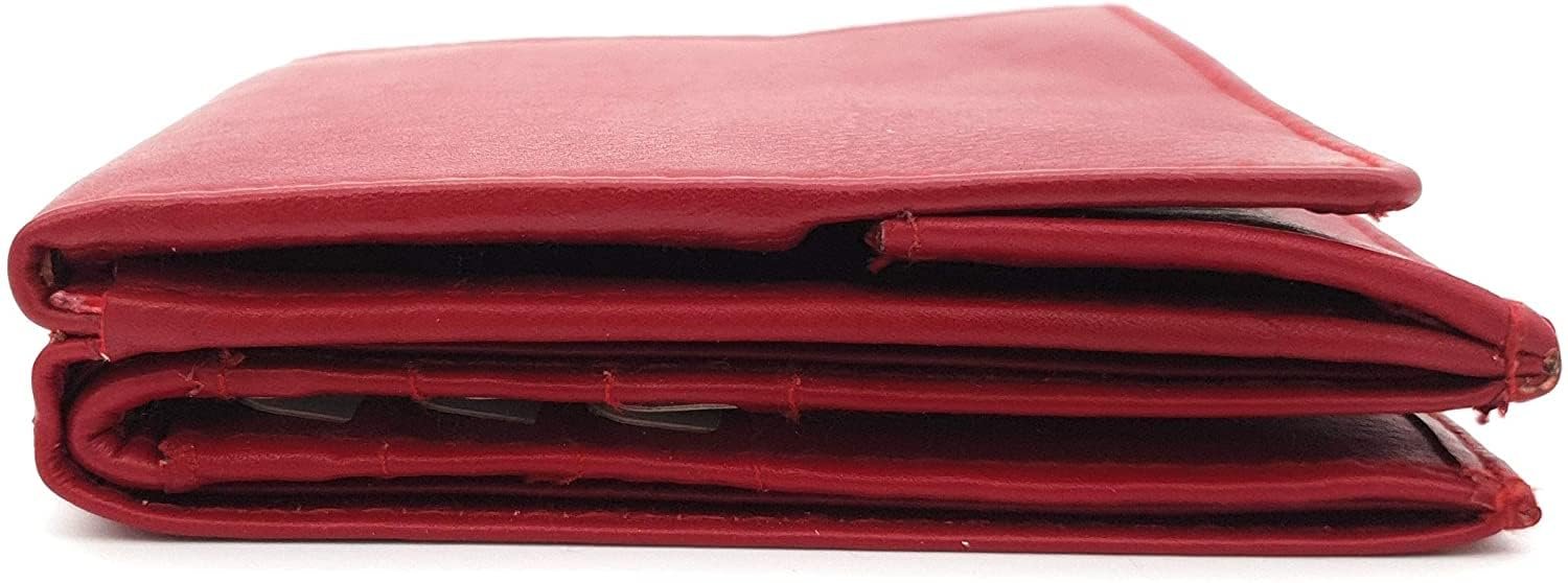Кошелек Lemasi Кожаный Венская Шкатулка Телячья Кожа Красный с RFID защитой, красный, Повседневный, фото №4