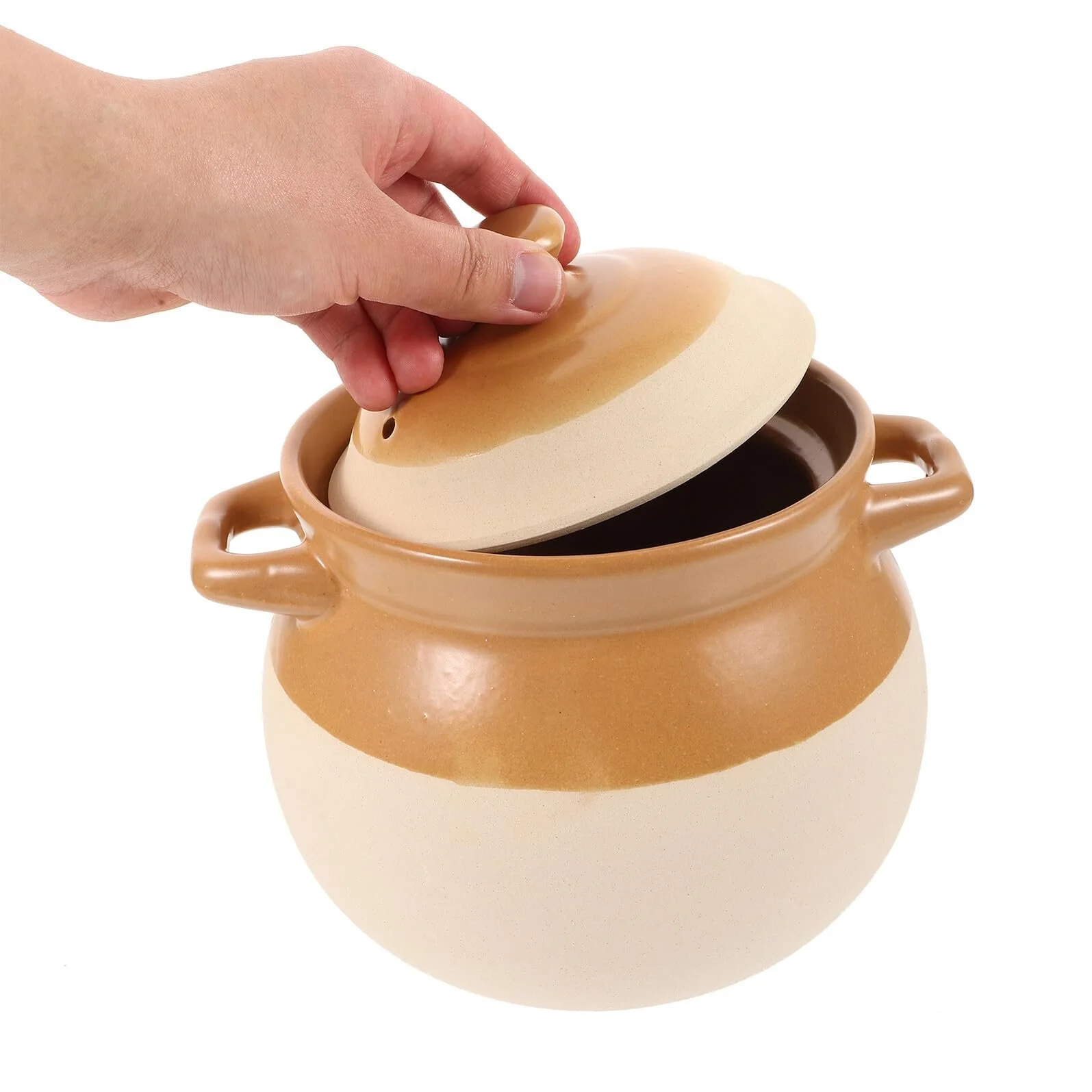 Каструля BESPORTBLE Vintage керамічна з ручкою термостійка для газової плити, фото №7