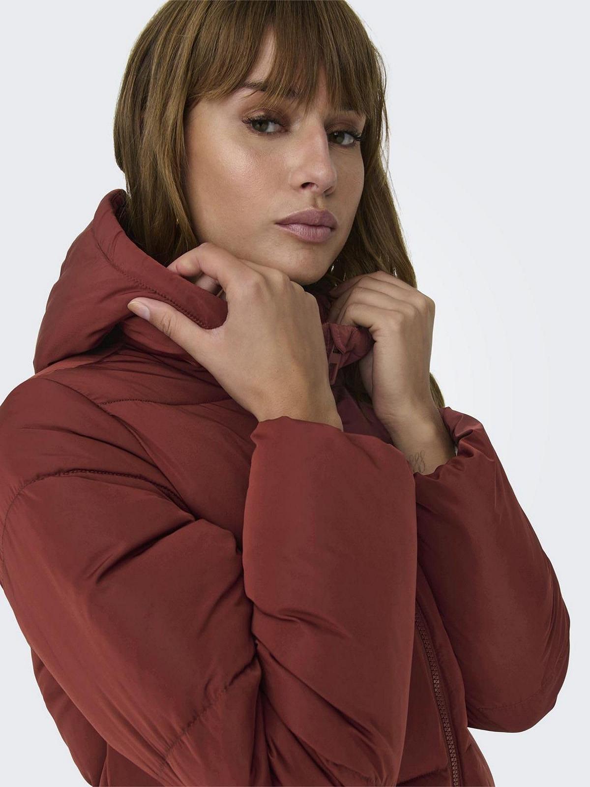 Жіноче стьобане пальто ONLY Onlabbie Puffer Coat OTW, Fired Brick, фото №7