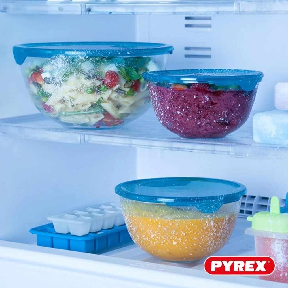 Набор мисок для смешивания Pyrex из боросиликатного стекла из 5 шт. с крышками, фото №6 Набор мисок для смешивания Pyrex из боросиликатного стекла из 5 шт. с крышками, фото №6