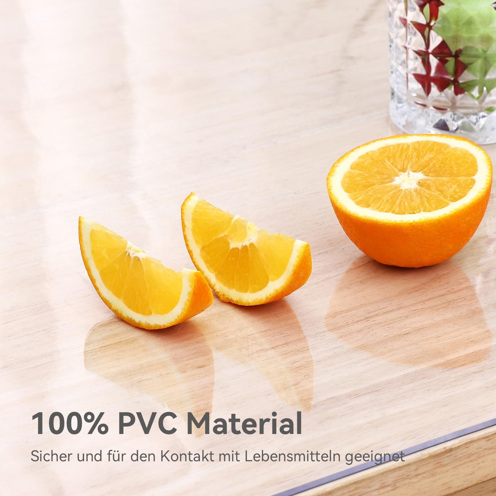 Скатертина-плівка Homaxy 2 мм зі скошеним краєм 90 x 160 см PVC прозора, фото №5