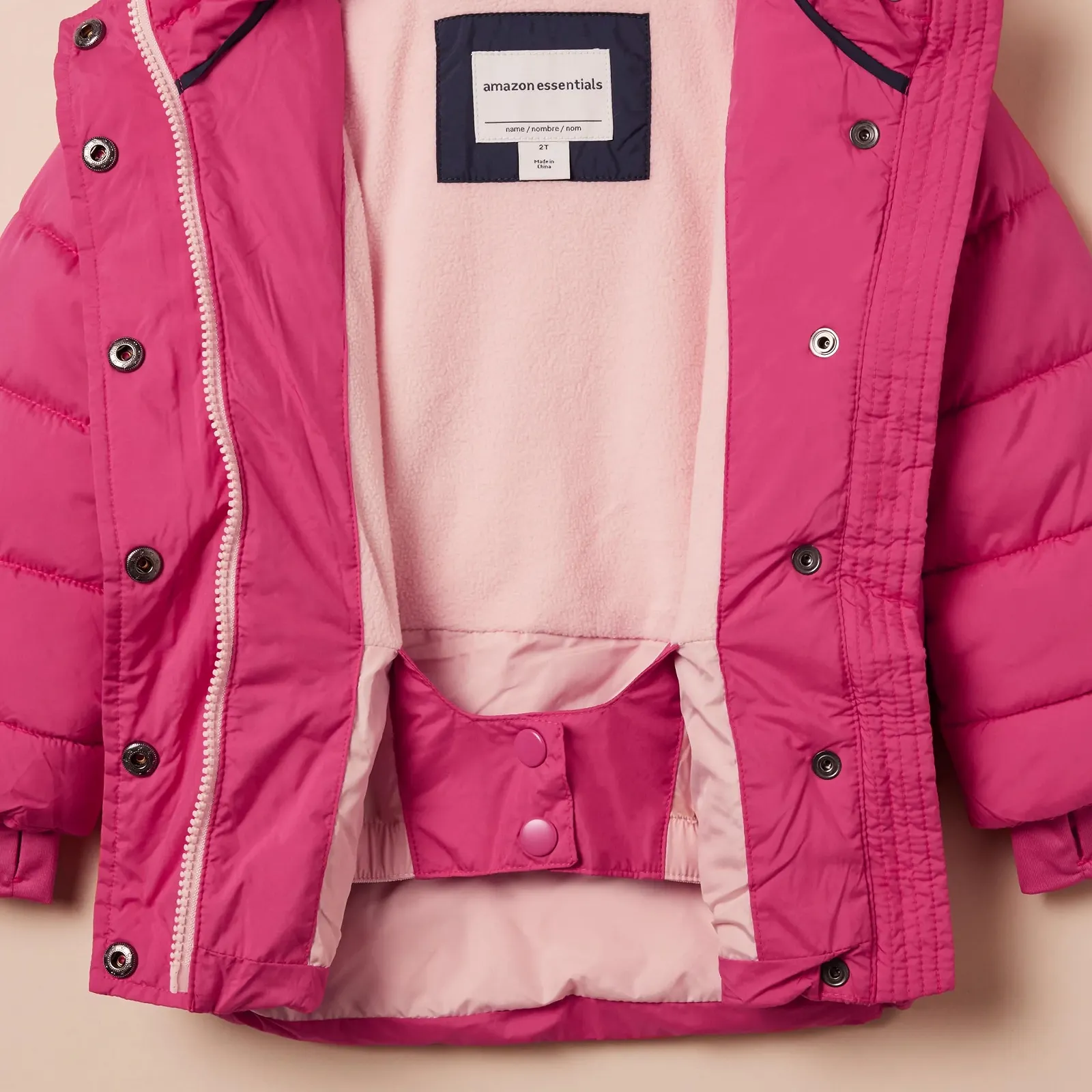 Куртка-пуховик для дівчат Amazon Essentials, утеплена, з капюшоном, фото №4