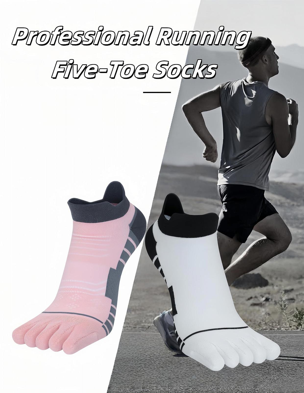Носки с пальцами для женщин Носки для кроссовок Спортивные носки Носки с пятью пальцами Носки для бега Дышащие носки для тренировок Противоскользящие носки для походов Носки до щиколотки - 6 пар, фото №2