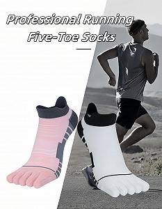 Носки с пальцами для женщин Носки для кроссовок Спортивные носки Носки с пятью пальцами Носки для бега Дышащие носки для тренировок Противоскользящие носки для походов Носки до щиколотки - 6 пар synthetic.ua - Фото 1