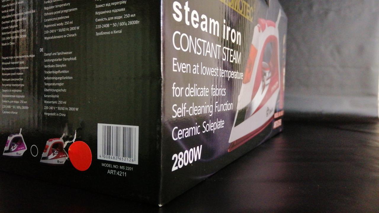 Утюг Domotec 2200W керамічна підшлунка, фото №4