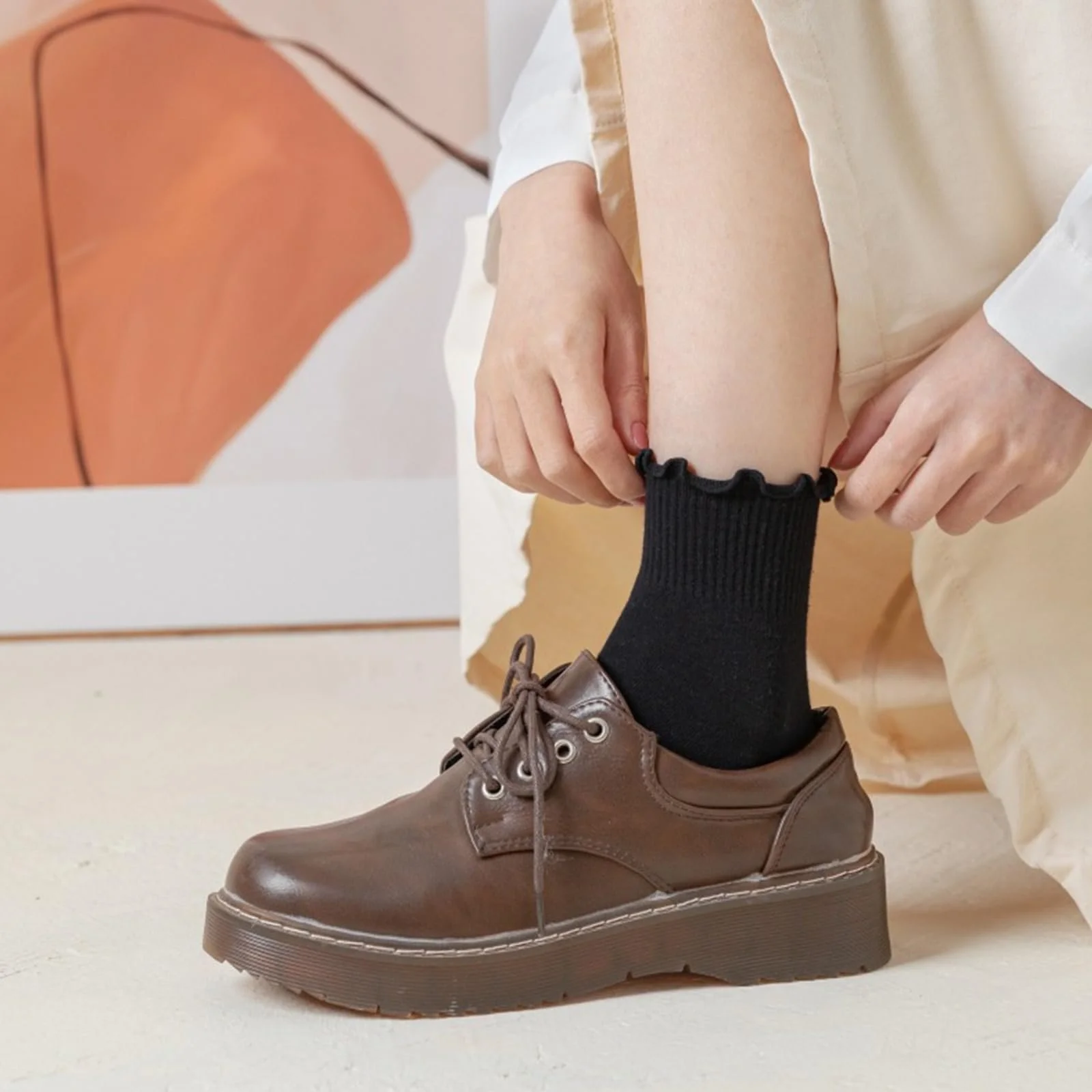 Шкарпетки з мереживом та оборками (2 пари), фото №6