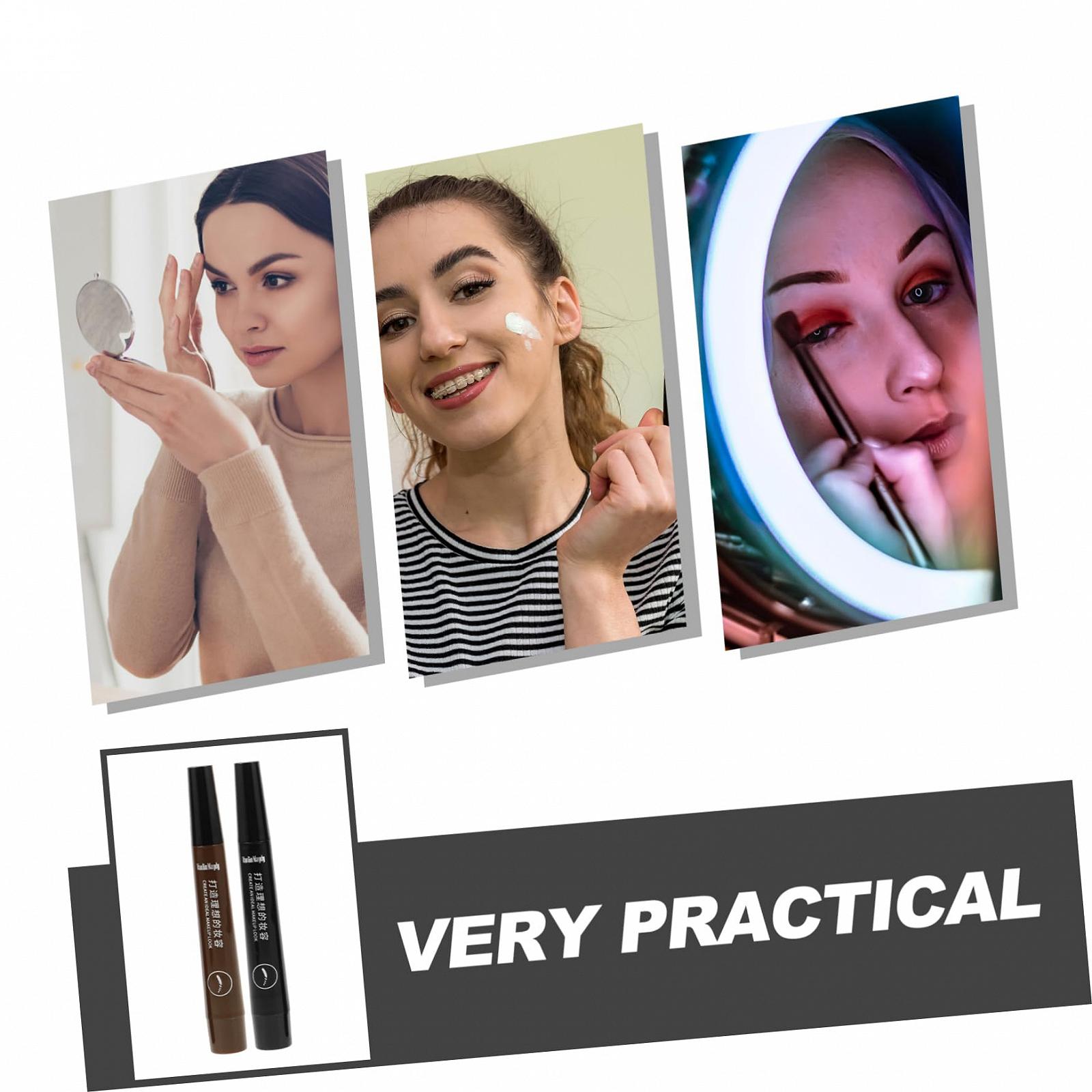 Олівець MERRYHAPY Flüssig Black для брів Vierzackiger 4 штуки, фото №6