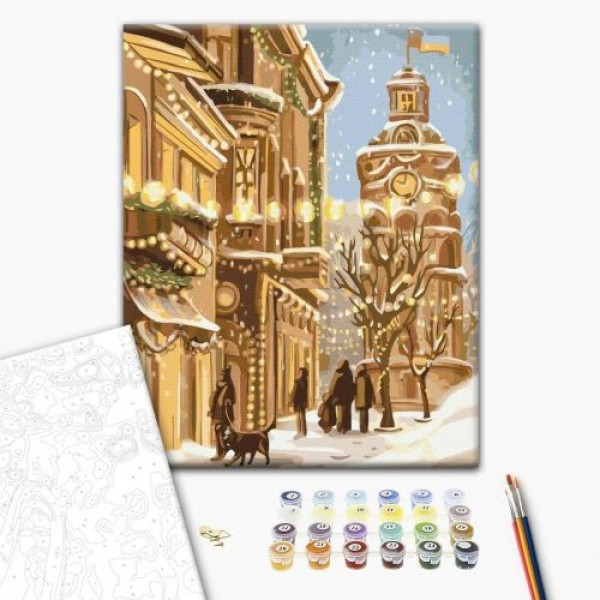 Картина за номерами Зимова Вінниця, фото №2 Картина за номерами Зимова Вінниця, фото №2