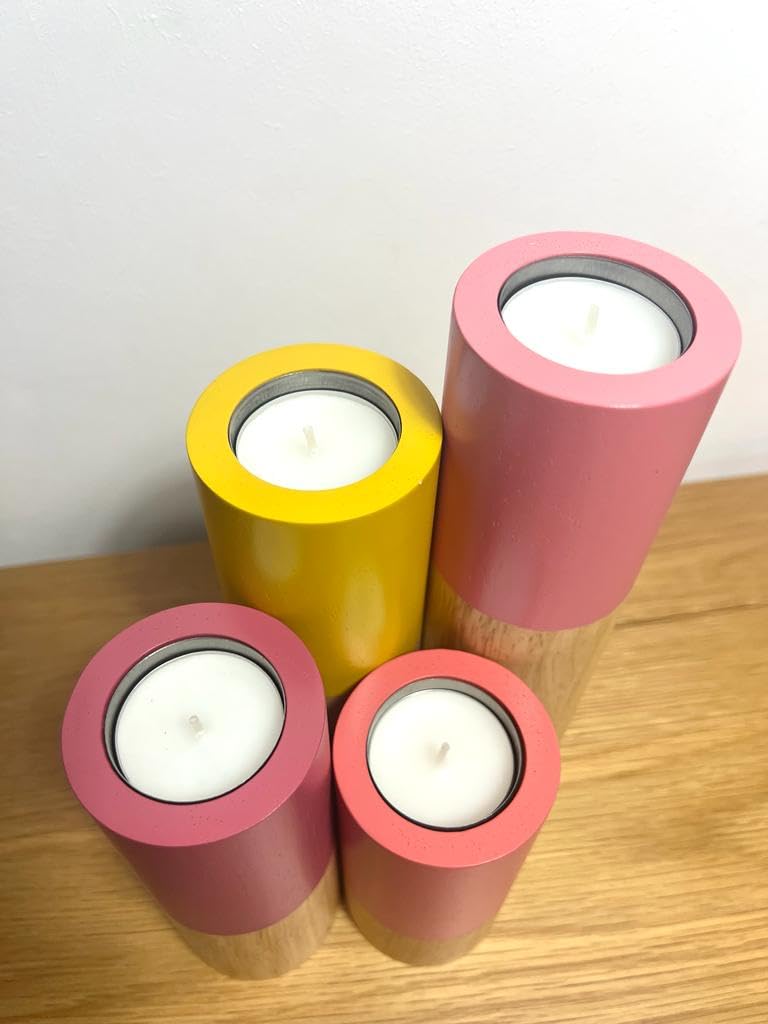 Підсвічник Terra Home Table 2-в-1 Дерев'яний різнокольоровий комплект з 4 штук, фото №4 Підсвічник Terra Home Table 2-в-1 Дерев'яний різнокольоровий комплект з 4 штук, фото №4