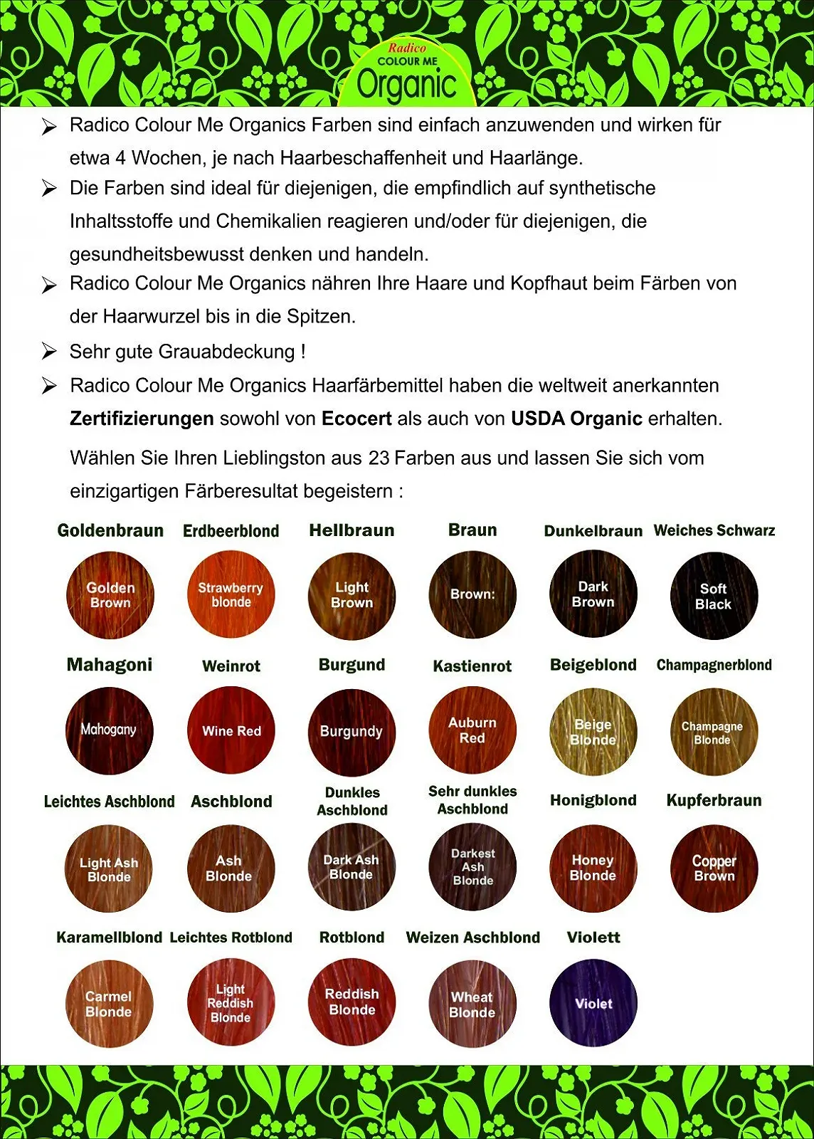 Фарба для волосся Radico Organ Світлий червонувато-русявий, 100 г, фото №5