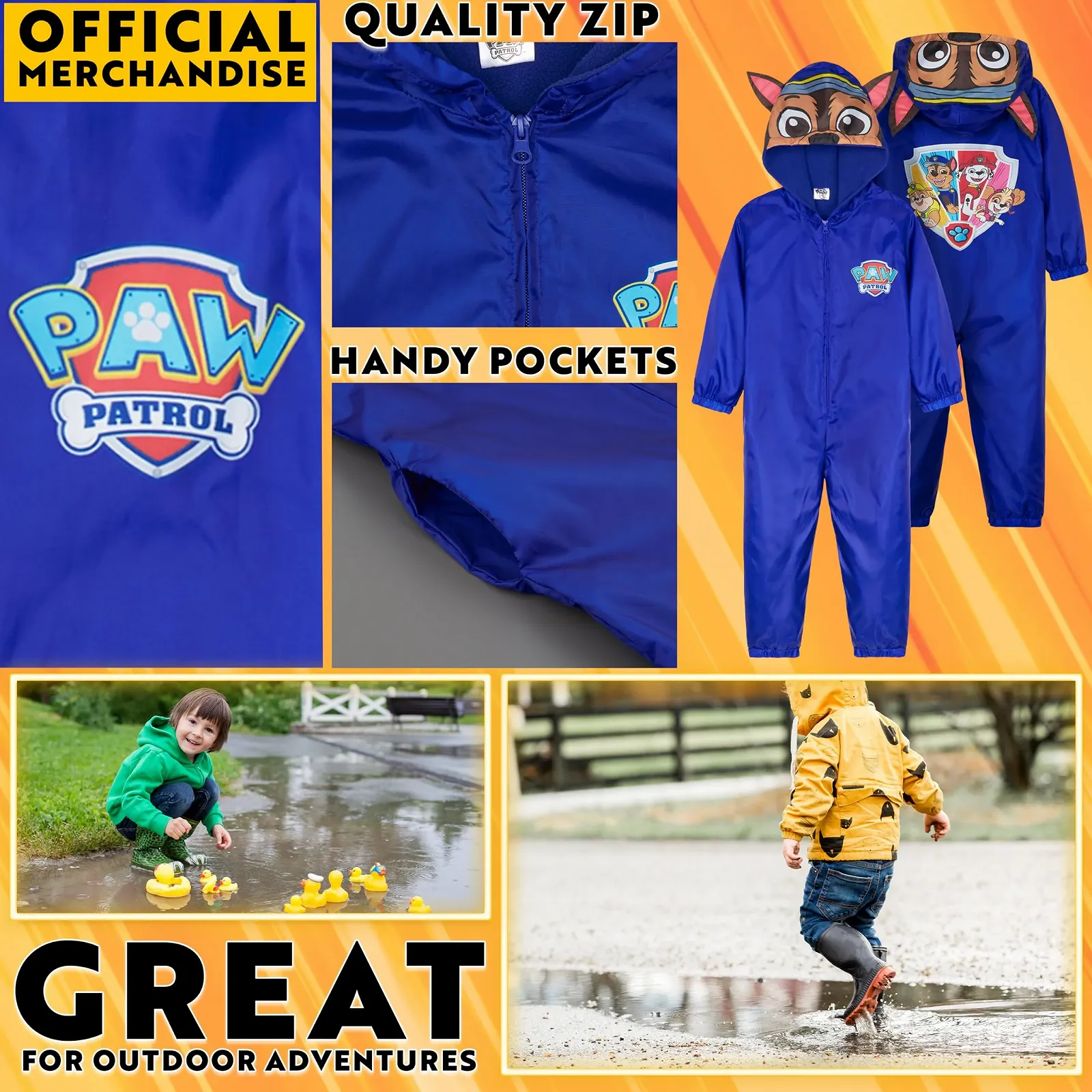 Дитячий дощовий комбінезон Get Trend з капюшоном, фото №3