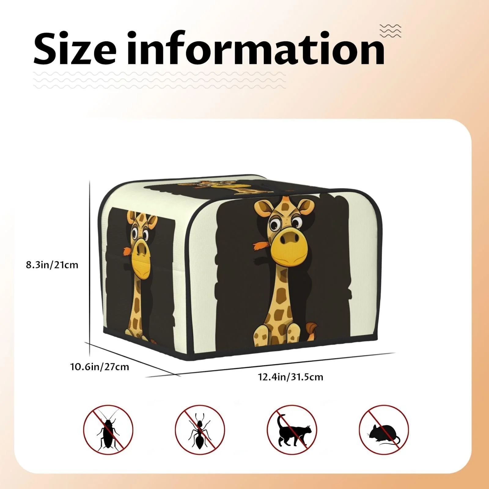 Чохол для тостера на 4 скибочки з двома кишенями, надм'який, фото №2 Чохол для тостера на 4 скибочки з двома кишенями, надм'який, фото №2