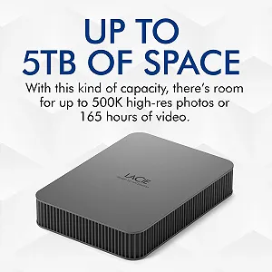 Внешний жесткий диск LaCie Mobile Drive Secure STLR2000400 2TB 2.5" USB-C synthetic.ua - Фото 1
