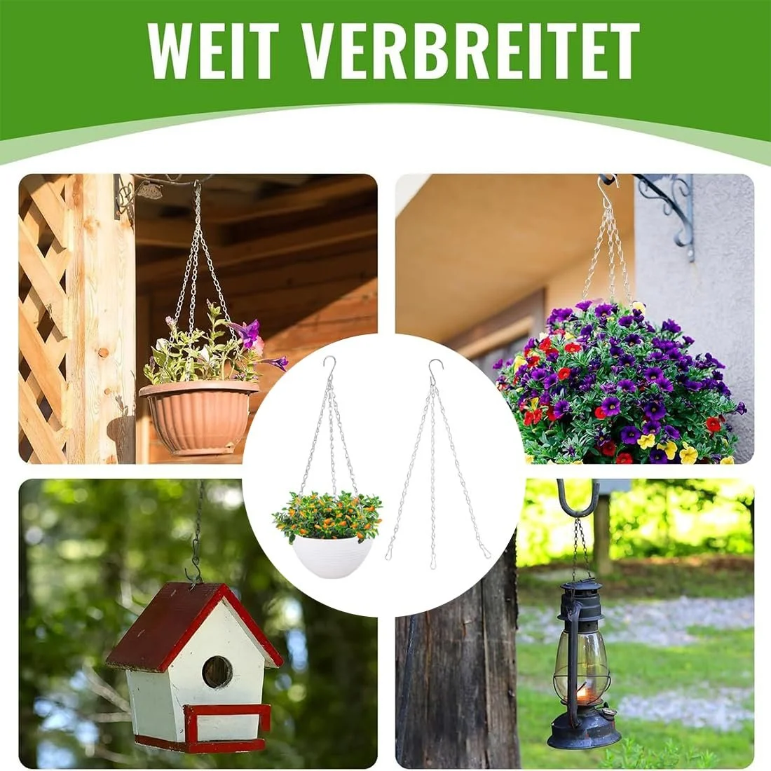 Ланцюги для підвісних кошиків Металеві 2 шт., фото №5