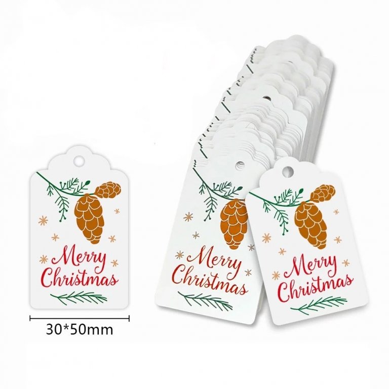 Бірка для пакування Merry Christmas 30*50мм, фото №1 Бірка для пакування Merry Christmas 30*50мм, фото №1