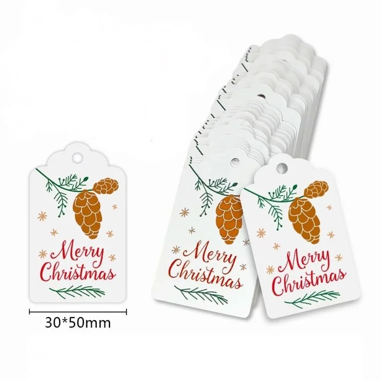 Бірка для пакування Merry Christmas 30*50мм, фото №1 Бірка для пакування Merry Christmas 30*50мм, фото №1