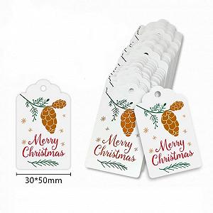 Бірка для пакування Merry Christmas 30*50мм - Фото 1
