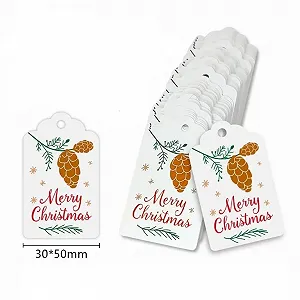 Бірка для пакування Merry Christmas 30*50мм - Фото 1