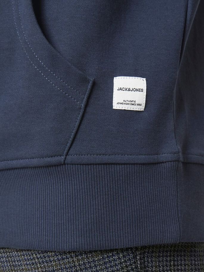 Худі JJEBASIC SWEAT HOOD NOOS 12182537-Navy Blazer-Fit:REG Jack&Jones Темно-синій XL, фото №3