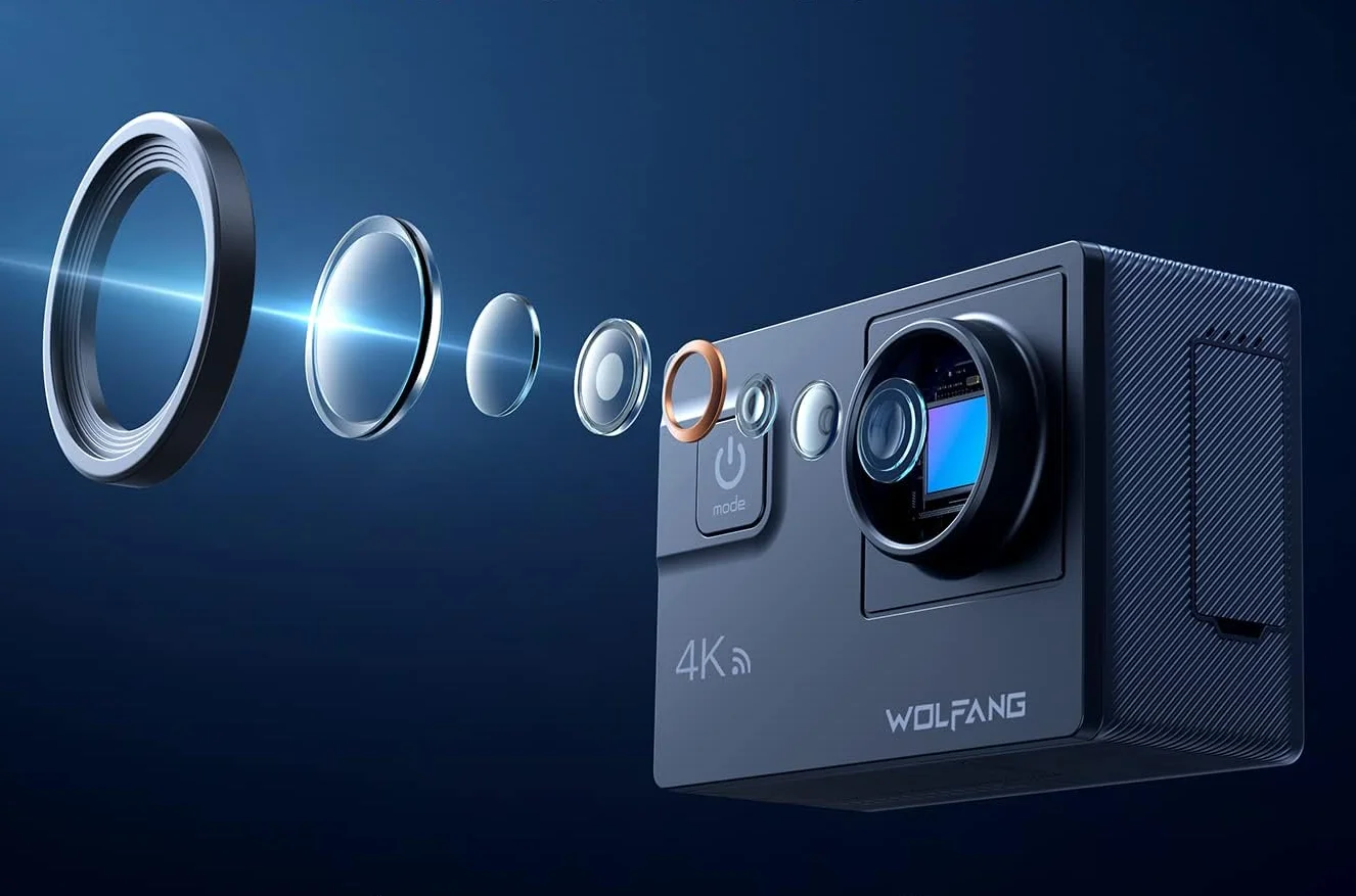 Экшн-камера WOLFANG GA300 / 170° / 24Мп / 4К / 60fps/ Wi-Fi / Влагозащищенная / Черный, фото №2 Экшн-камера WOLFANG GA300 / 170° / 24Мп / 4К / 60fps/ Wi-Fi / Влагозащищенная / Черный, фото №2