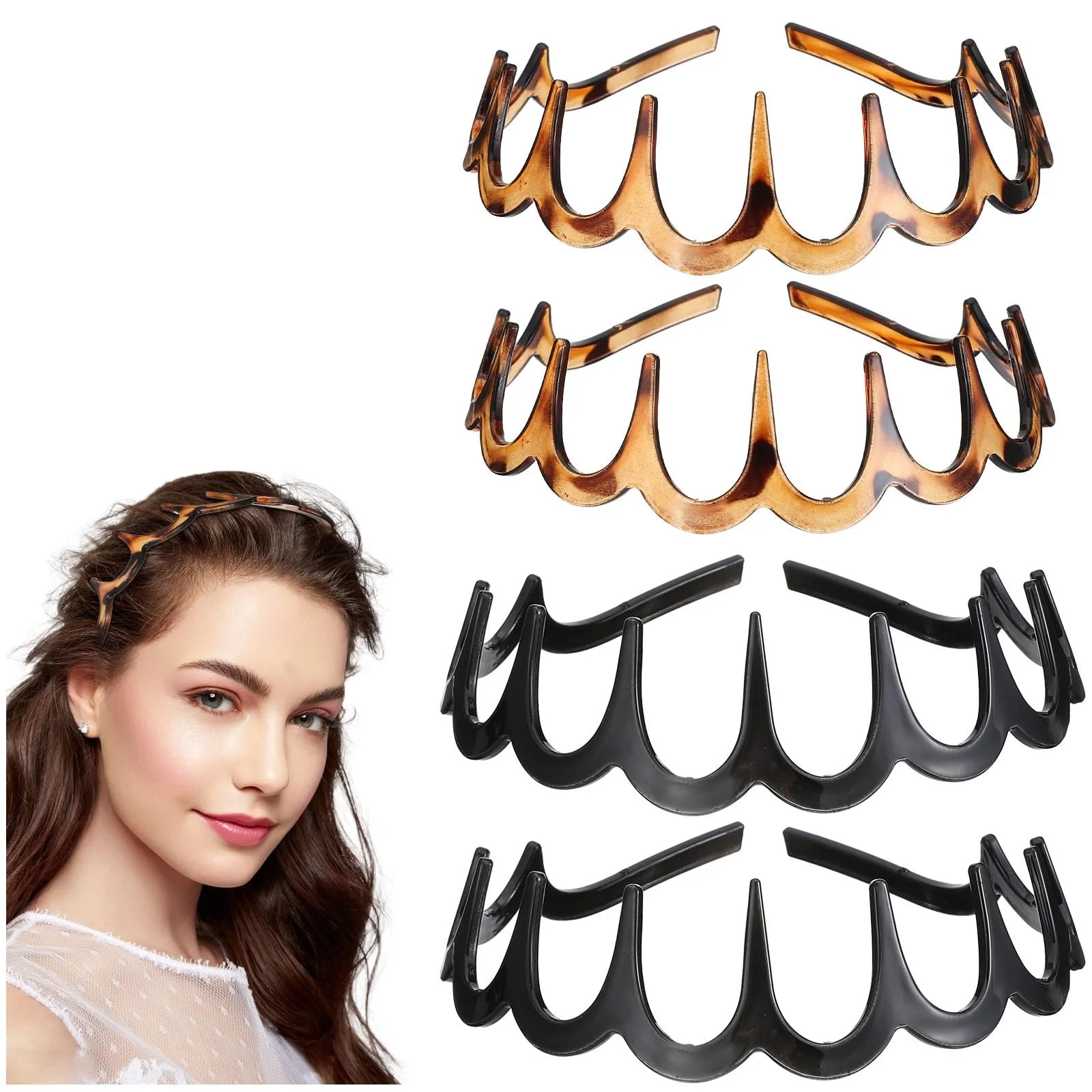 Обруч Zigzag Набір 4 шт. Без ковзання, для дівчат, фото №7