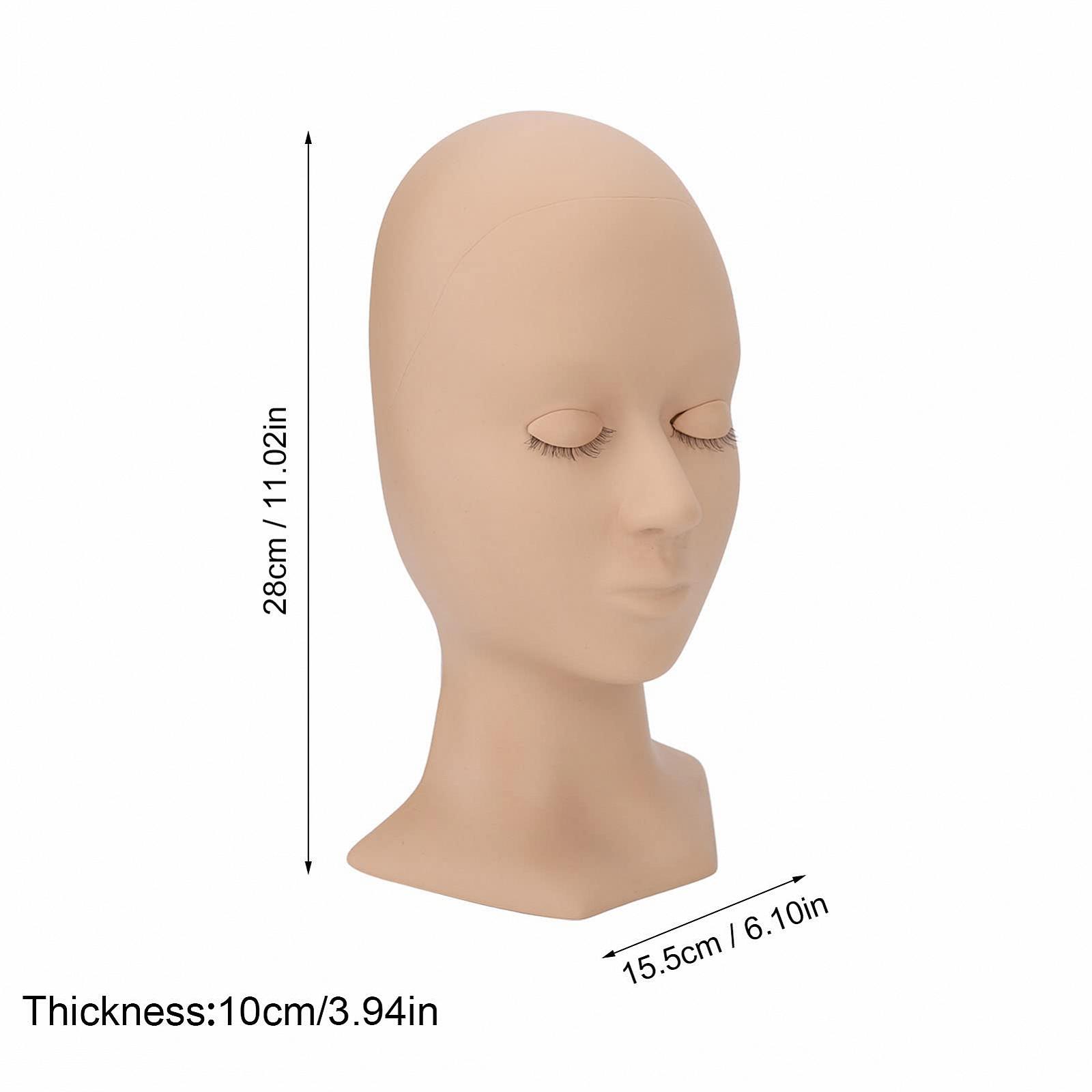 Голова манекена для вій Soft Silicone знімними повіками Single Eye Skin Color B, фото №7