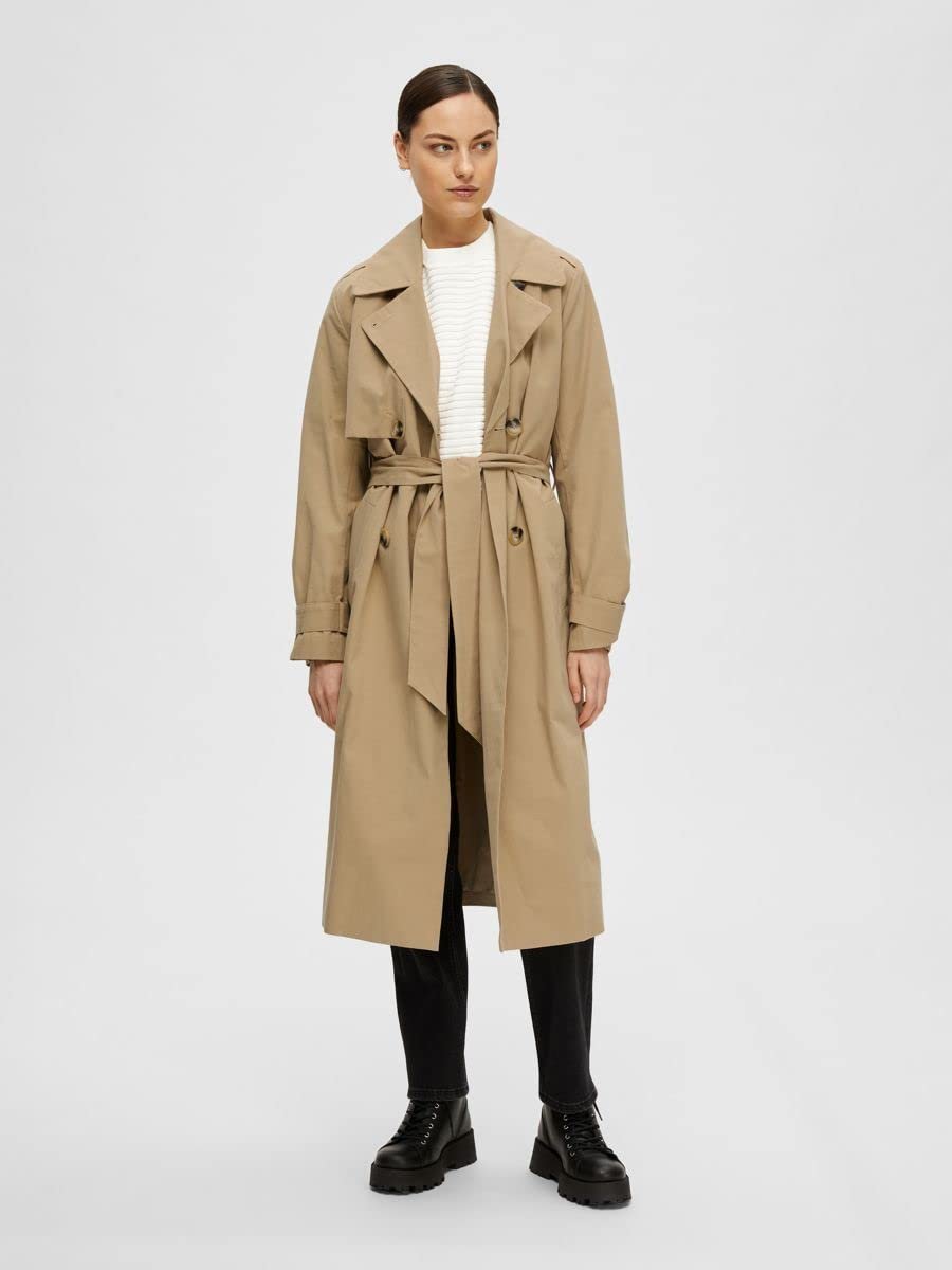 Тренч SELECTED FEMME Женский Двубортный, фото №4