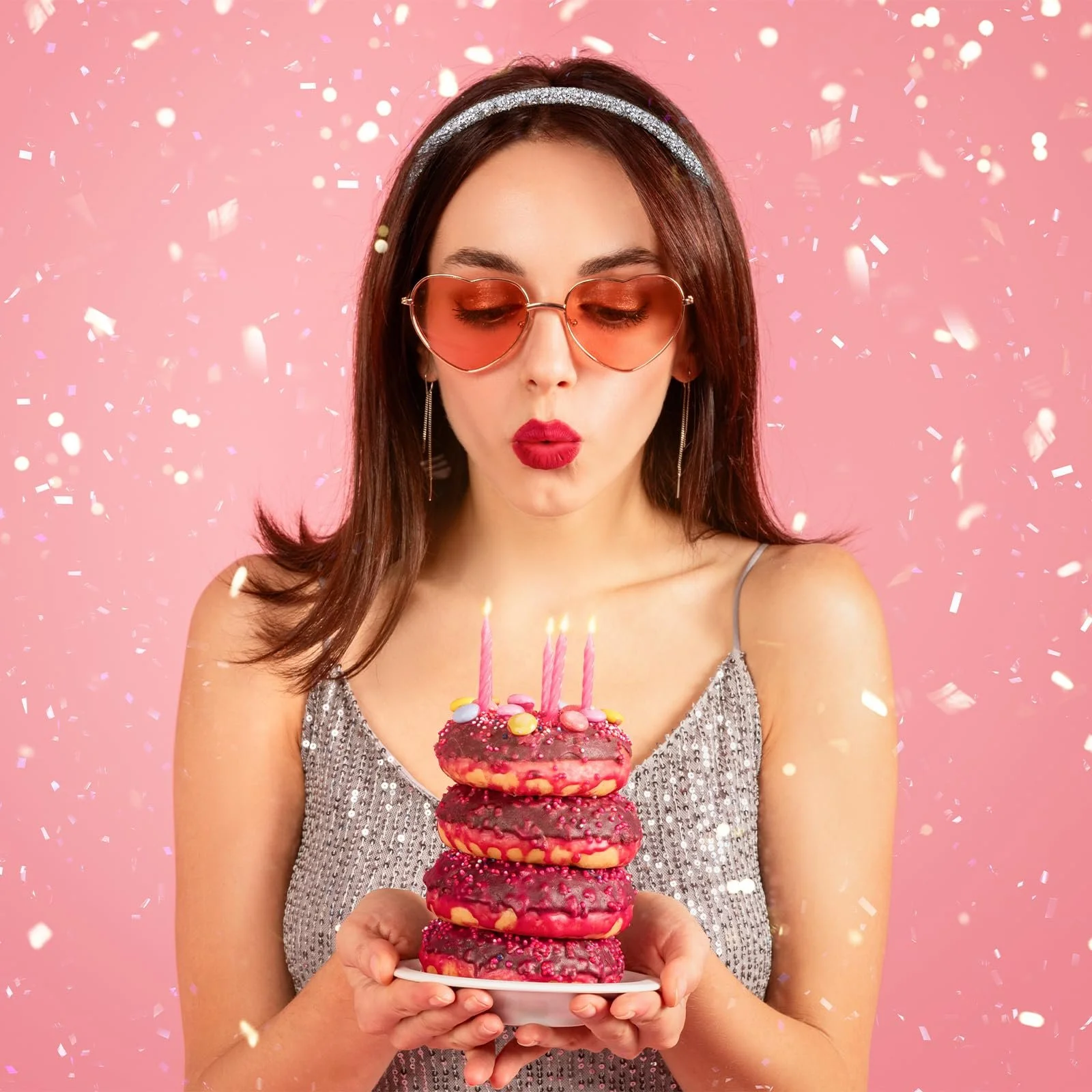 Набір з 2 блискучих кришталевих обручів для волосся для жінок, фото №4