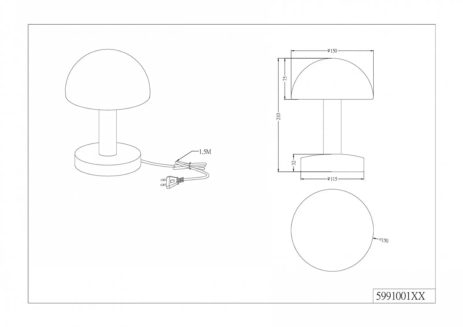 Світлодіодна настільна лампа Trio Leuchten Fynn II 599110108 4.9 Вт Touch-Me Латунь матова Алабастрове біле скло 21 см, фото №3