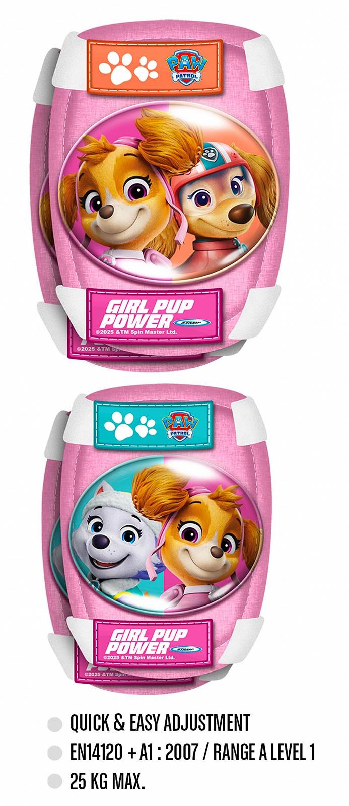 Шлем STAMP Paw Patrol Pink 50-56 см + Защита локтей и коленей, фото №4