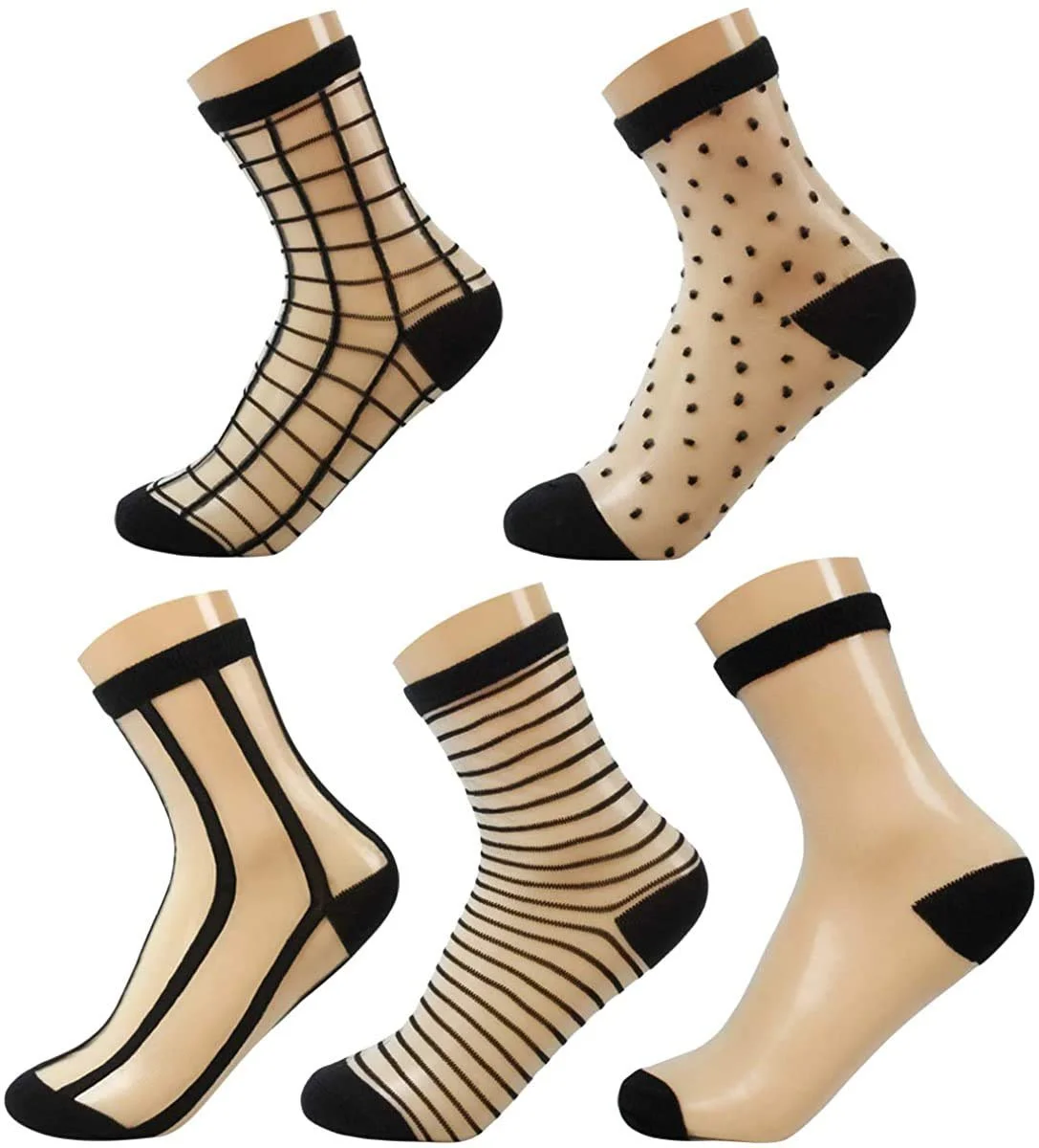 Прозорі шкарпетки Жіночі Мереживні Вишивка Кристал Мода 10 пар, фото №5 Прозорі шкарпетки Жіночі Мереживні Вишивка Кристал Мода 10 пар, фото №5