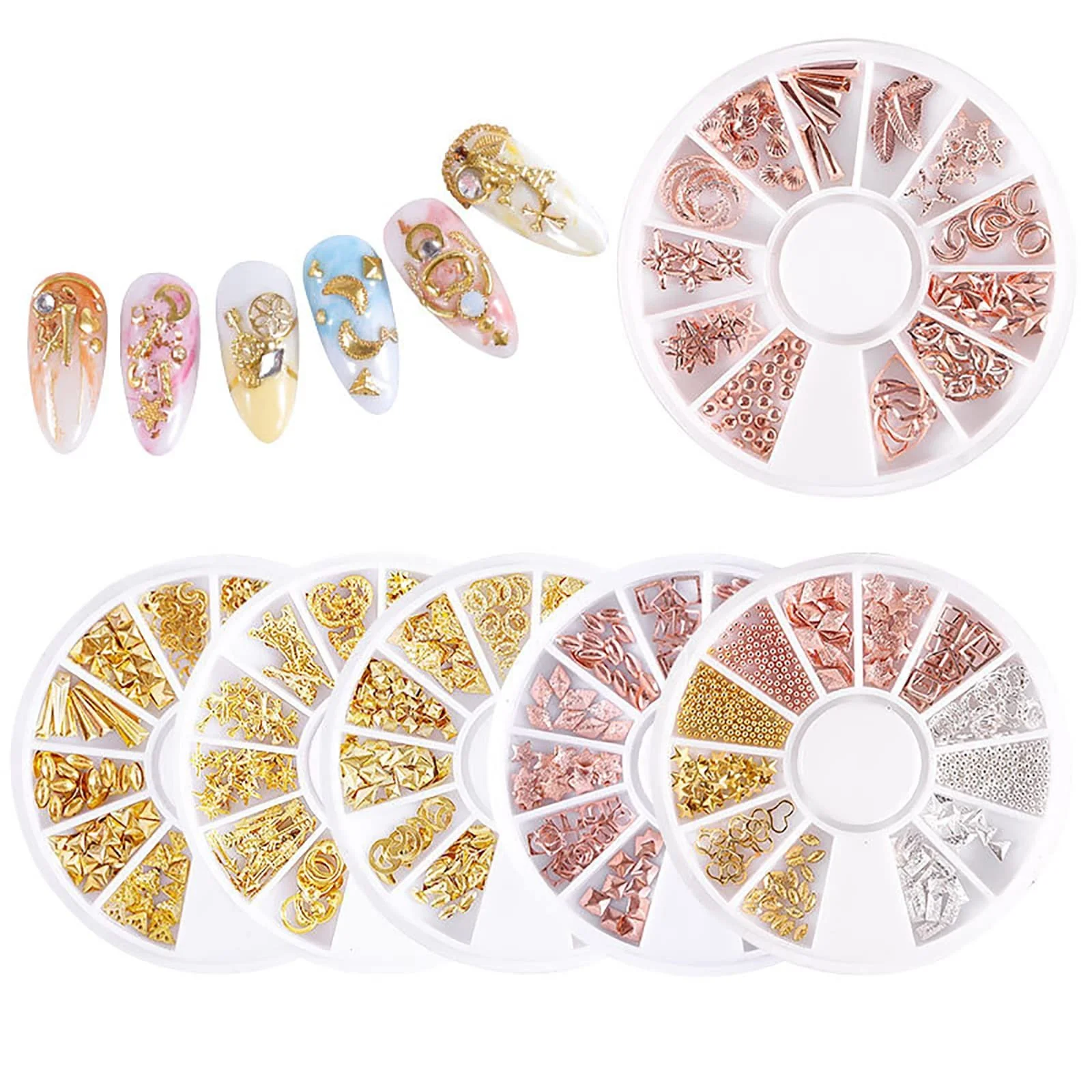 Стрази для нігтів Різні Кольори з коробкою для зберігання, фото №3 Стрази для нігтів Різні Кольори з коробкою для зберігання, фото №3