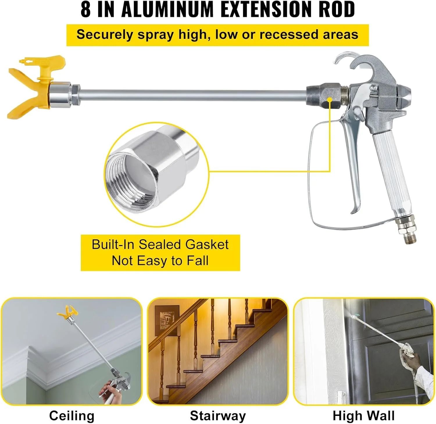 Комплект шланга для распыления краски VEVOR TAPJ818 / 15 м / Silver, фото №6 Комплект шланга для распыления краски VEVOR TAPJ818 / 15 м / Silver, фото №6