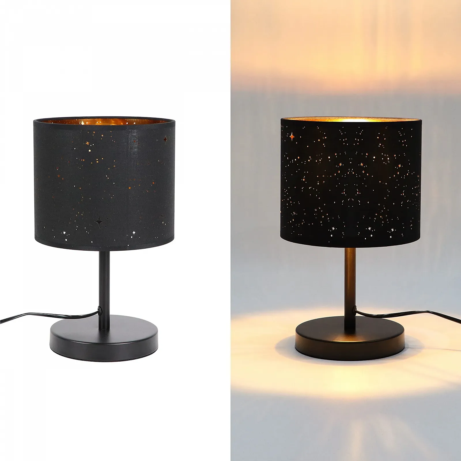 Настільна лампа ZMH Country House E27 Чорний Золотий, фото №8