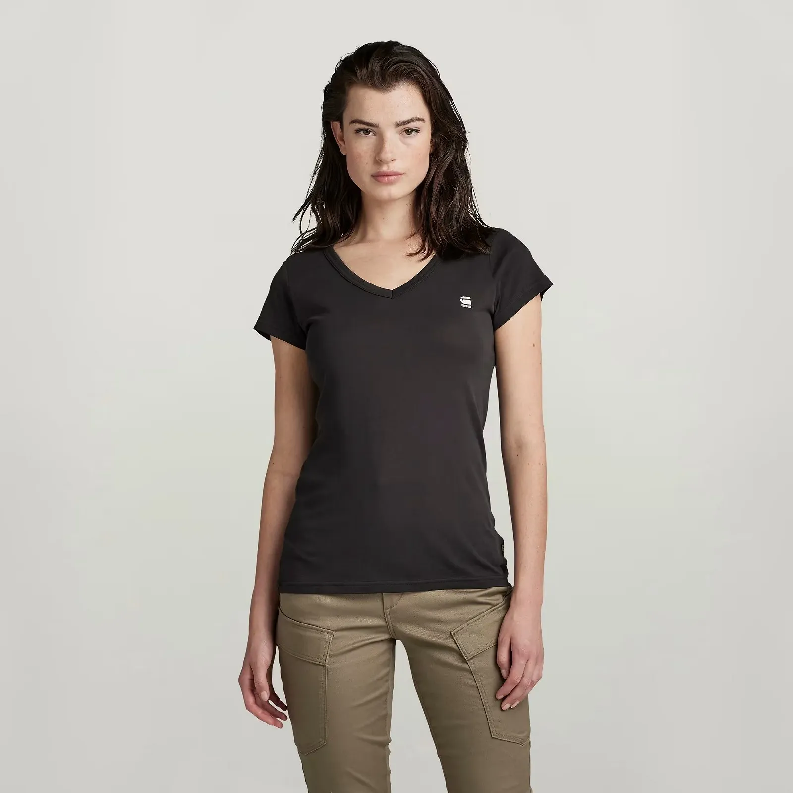 Женский топ G-Star RAW Eyben Slim V-Neck Top - XS, фото №2 Женский топ G-Star RAW Eyben Slim V-Neck Top - XS, фото №2