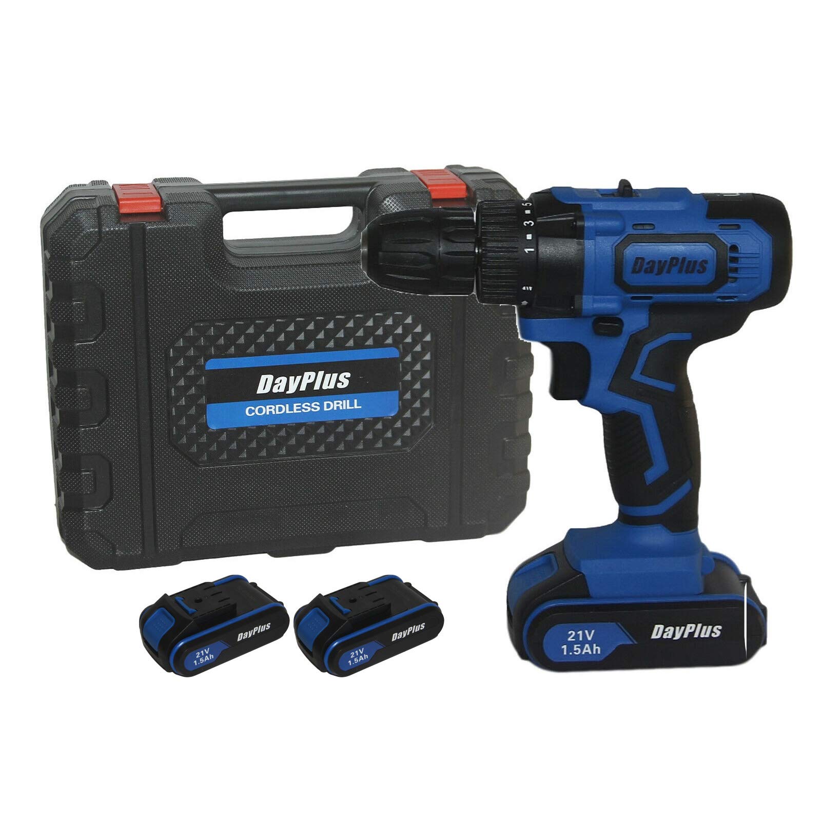 Бездротовий шуруповерт 29 шт. Біти LED Світло 21 В 1500 мАг Літій-іонний акумулятор Чорний, фото №1