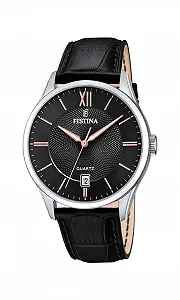 Часы Festina Кварцевые Аналоговые Мужские Кожаный Ремешок - Фото 1