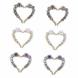 Прикраса для нігтів у формі серця WOONEKY . - Фото 1