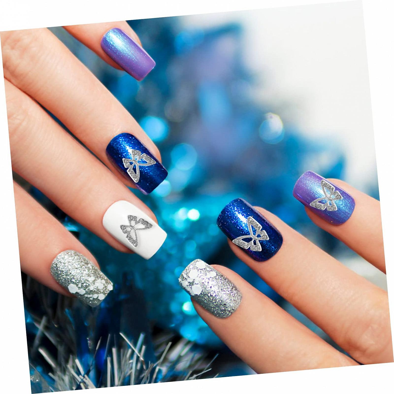 Украшения для ногтей Бабочки Стразы 20 шт., фото №6