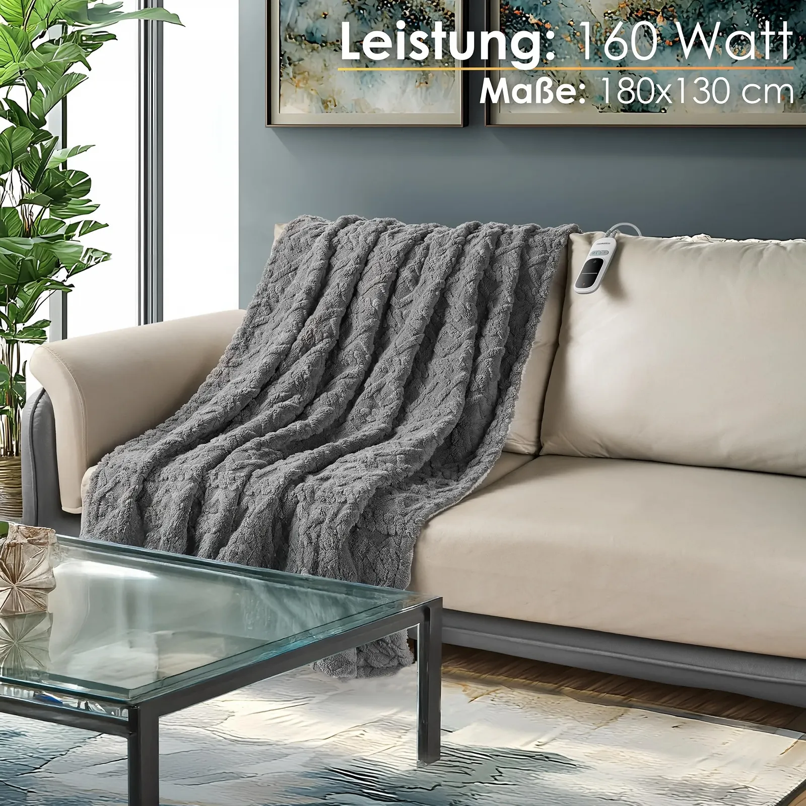 Електрична ковдра 180 x 130 см з автоматичним вимкненням, 9 рівнів нагріву, фото №6 Електрична ковдра 180 x 130 см з автоматичним вимкненням, 9 рівнів нагріву, фото №6