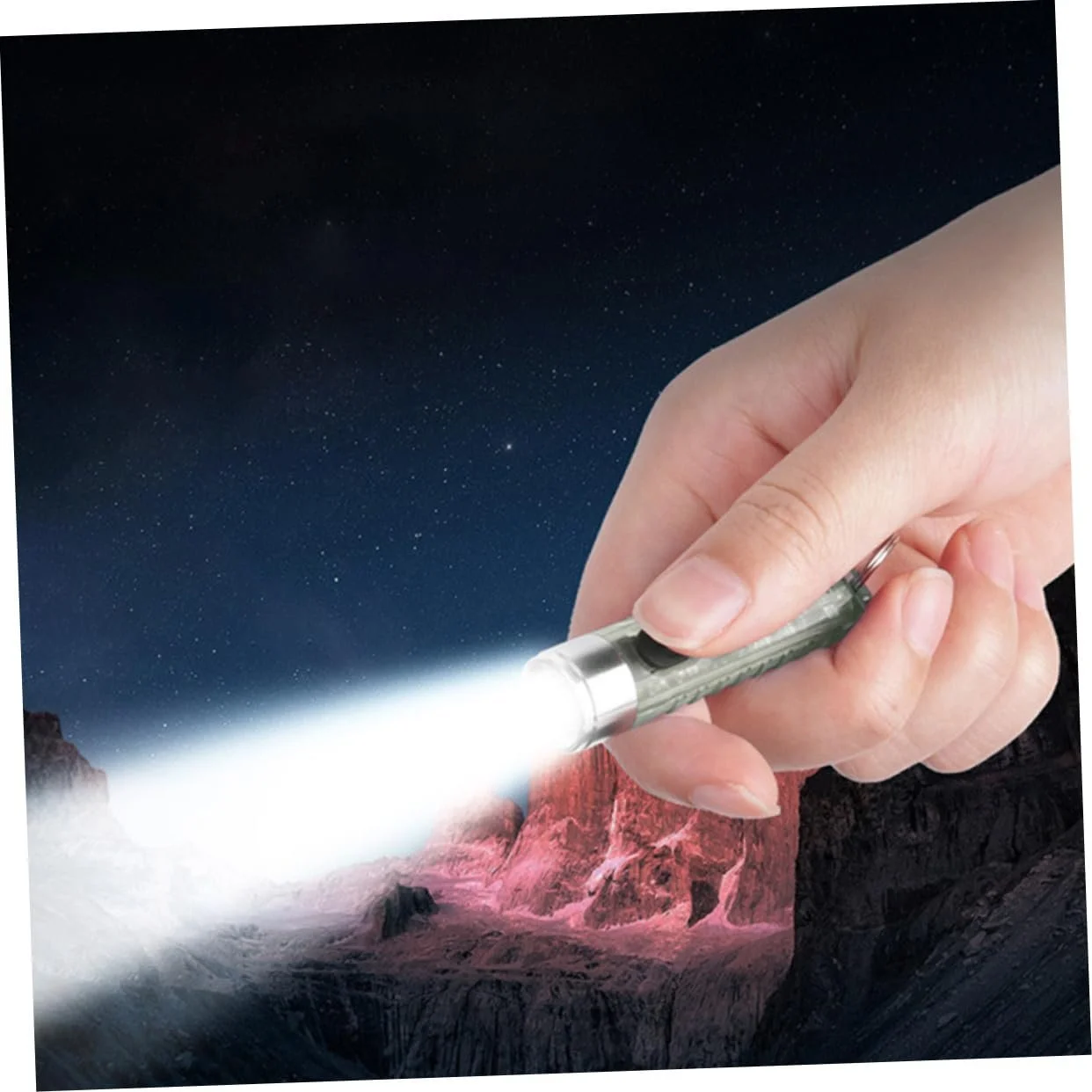 Мини LED фонарик Kisangel с походным фонариком и подвесным мини-фонариком в качестве светящегося кулона для наружного освещения и брелок, фото №3