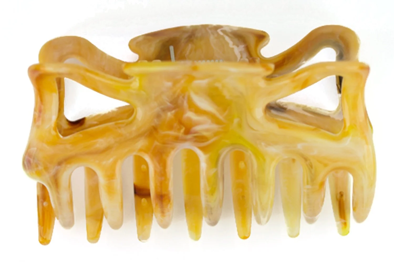 Заколка для волосся большая WeLoveBeads 9 см светло-янтарного цвета, фото №1