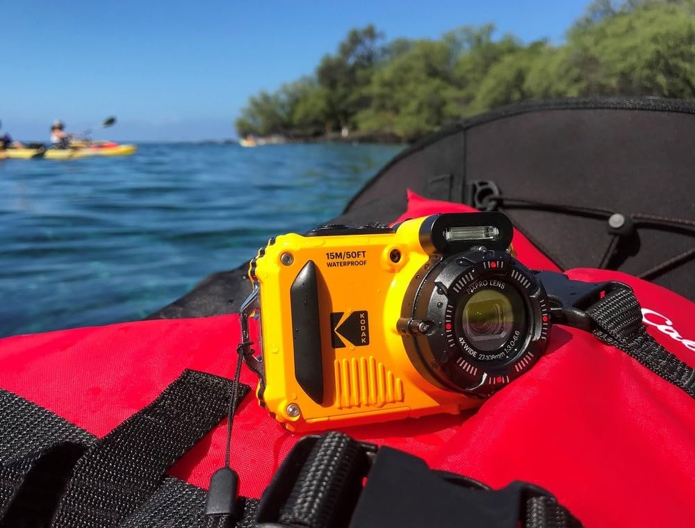 Компактная цифровая камера KODAK Pixpro WPZ2 16 Мп, водонепроницаемая до 15 м, ударопрочная, видео 720p, ЖК-экран 2.7 - литий-ионный аккумулятор, желтая, фото №10
