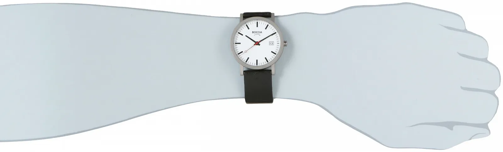 Мужские Аналоговые Кварцевые Часы Boccia 3622-01 с Кожаным Ремешком, фото №2 Мужские Аналоговые Кварцевые Часы Boccia 3622-01 с Кожаным Ремешком, фото №2