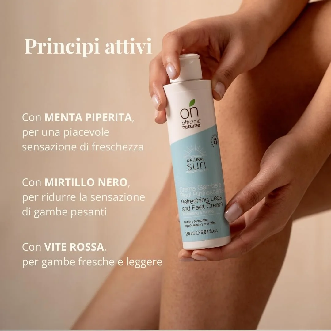 Освежающий крем для ног Officina Naturae с черникой и мятой, веганский, 150 мл, фото №5