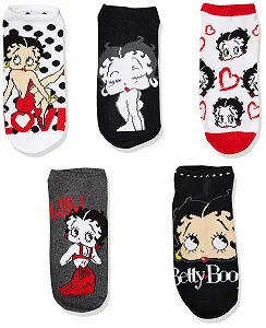 Жіночі шкарпетки Betty Boop без видимої частини, набір 5 пар synthetic.ua - Фото 1