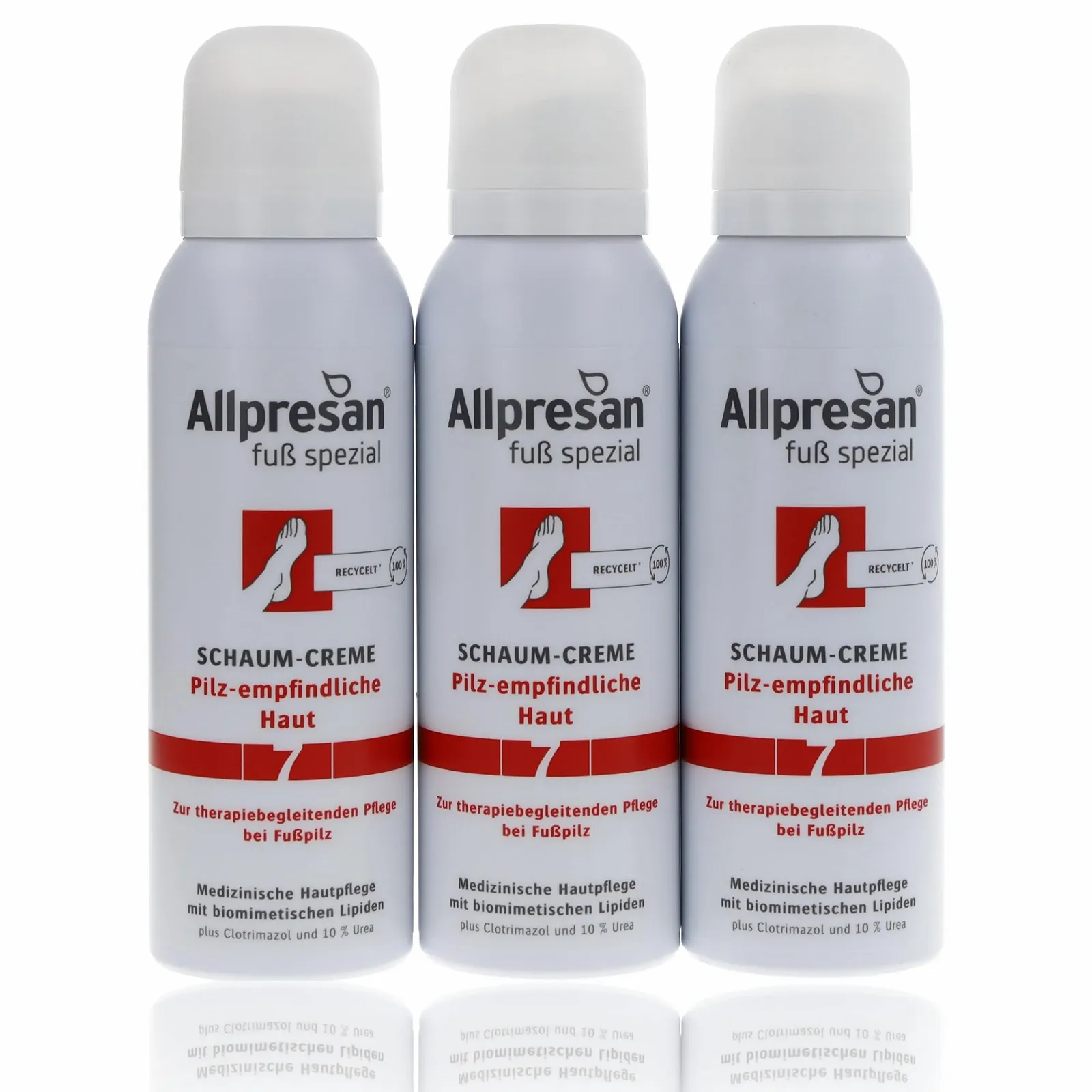Крем-пена для ног Allpresan Fuß Spezial No. 7 для чувствительной к грибку кожи 125 мл (3 шт.), фото №1